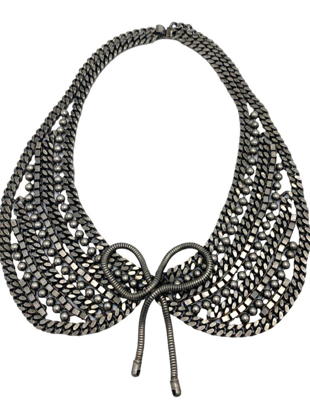Dannijo Stella Designer Runway Bib Metal Collar Necklace